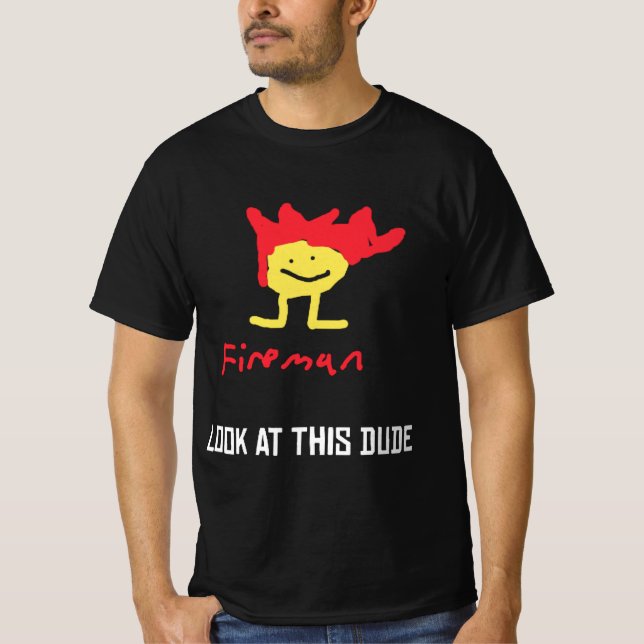 T-shirt jerma Fireman REGARDEZ CE DUDE (Devant)
