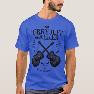T-shirt Jerry Jeff Walker Guitare acoustique Logo Vintage