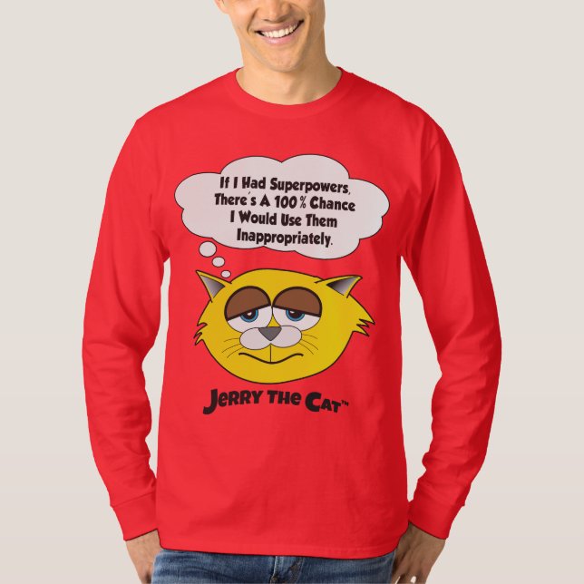 T-shirt Jerry Le Chat (Si j'avais des super-pouvoirs) (Devant)