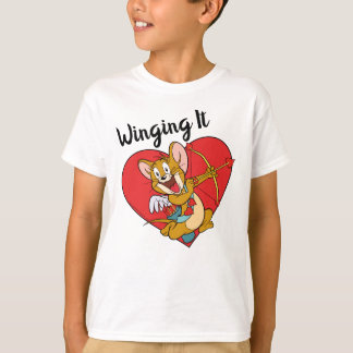 T-shirt Jerry Mouse habillée en Valentine Cupide