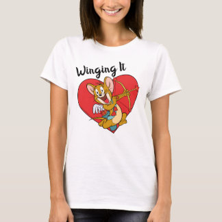 T-shirt Jerry Mouse habillée en Valentine Cupide