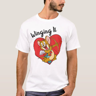 T-shirt Jerry Mouse habillée en Valentine Cupide