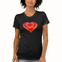 T-shirt Jersey américain féminin au coeur de folie