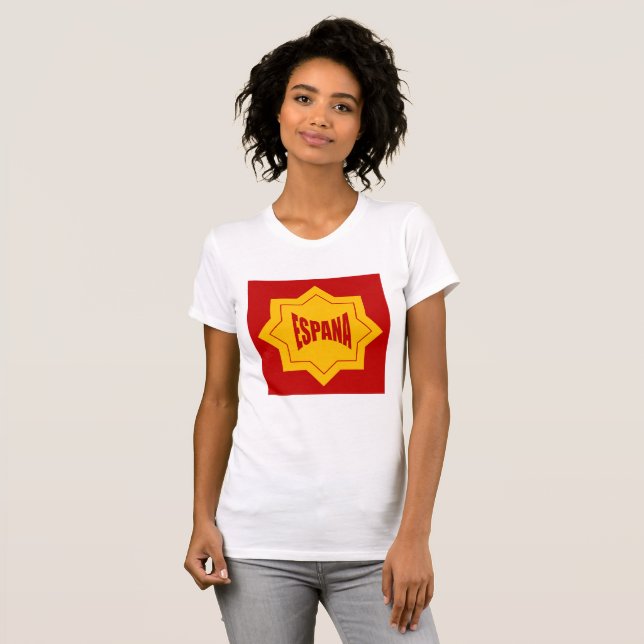 T-shirt jersey  blanc  FEMMES  Design ESPANA (Devant entier)