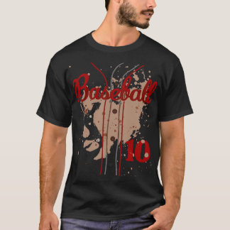 T-shirt Jersey De Baseball Numéro 10 Enfants Baseball Unif