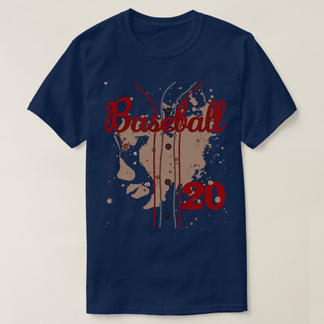 T-shirt Jersey De Baseball Numéro 20 Kids Baseball Uniform (Design devant)