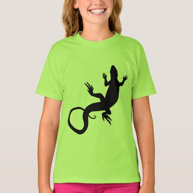 T-shirt Jersey de baseball Reptile Lizard Art Girl's Jerse (Devant)