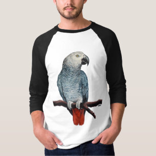 T-shirt Jersey de perroquet gris africain pour hommes