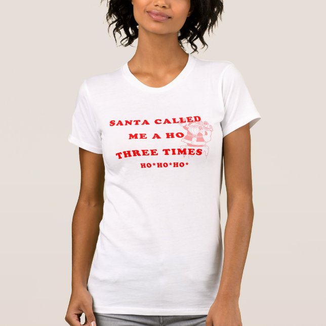 T-shirt Jersey féminin de père Noël (Devant)