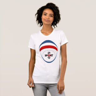 T-shirt jersey fin blanc pour femmes  SPORT