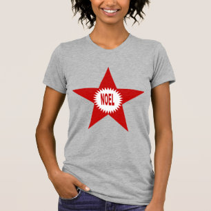 T-shirt jersey fin gris chiné  Design NOEL