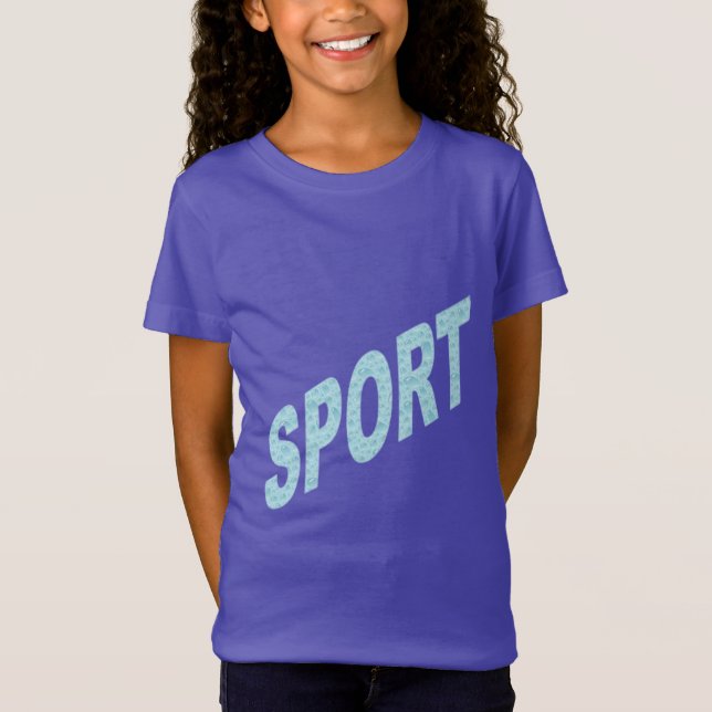 T-shirt jersey fin violet filles  SPORT (Devant)