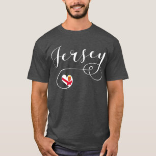 T-shirt Jersey Flag Heart, Îles Anglo-Normandes