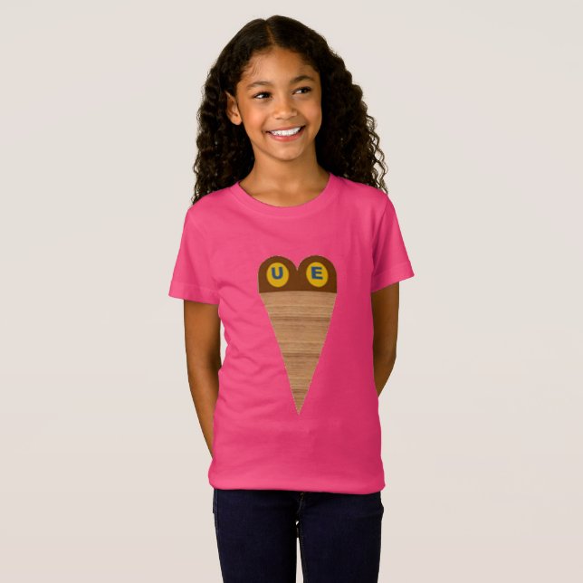 T-shirt jersey rose  GLACES  UE (Devant entier)