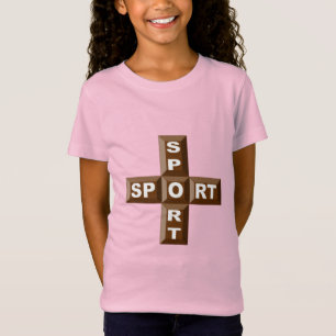T-shirt jersey  rose pour filles  CHOCOLAT  SPORT