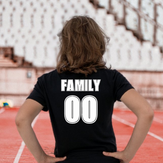 T-shirt Jersey sportif personnalisé - Section du soutien à (Family Support  - Game Day Custom Jersey.)