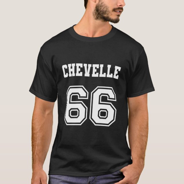 T-shirt Jersey Style Chevelle 66 1966 Old School Muscle Ca (Devant)