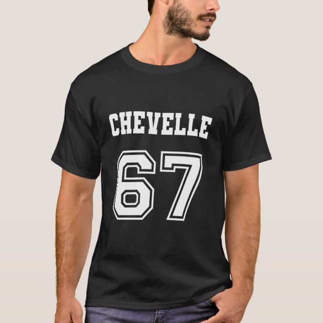 T-shirt Jersey Style Chevelle 67 1967 Old School Muscle Ca (Devant)