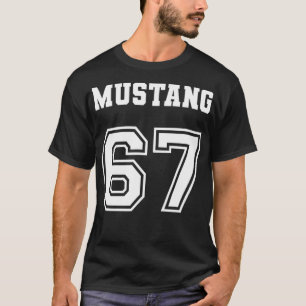 T-shirt Jersey Style Classic Mustang 67 1967 Horse Airplan