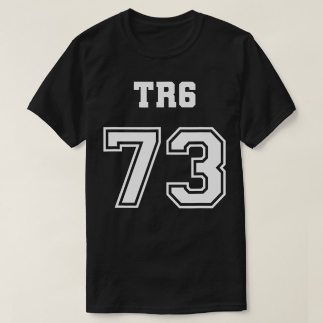 T-shirt Jersey Style Triumph TR6 73 1973 Anglais S (Design devant)