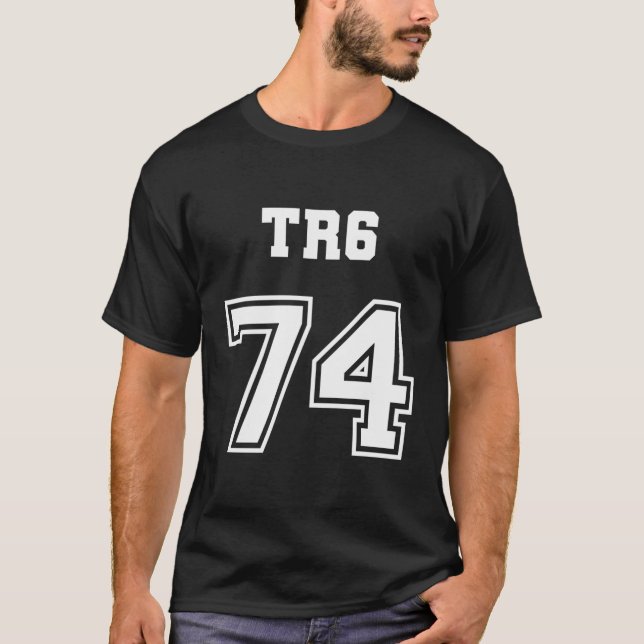 T-shirt Jersey Style Triumph Tr6 74 1974 Anglais S (Devant)