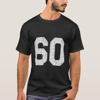 T-shirt Jersey Uniform Numéro 60 Sport de style sportif