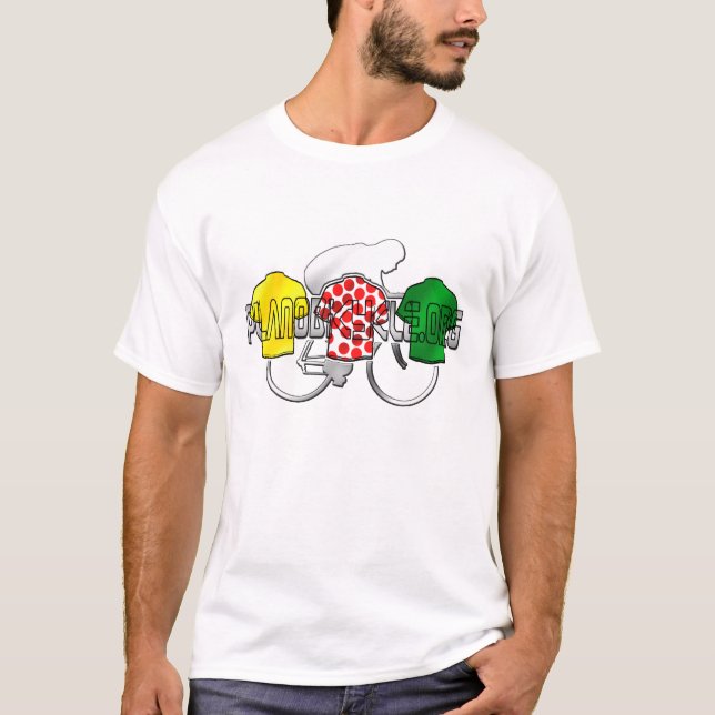 T-shirt Jerseys de recyclage point de polka de vert jaune (Devant)