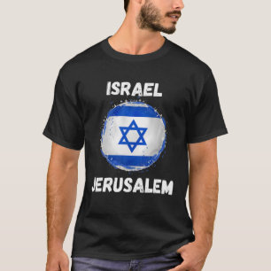 T-shirt Jérusalem Israël Sport Vintage rétro Drapeau israé