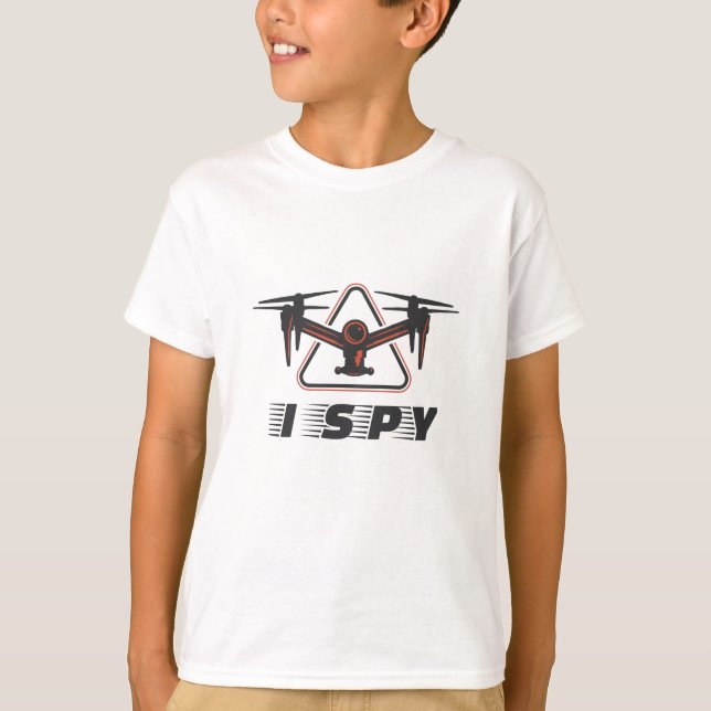 T-shirt J'espionne pour les pilotes de drones et les amour (Devant)