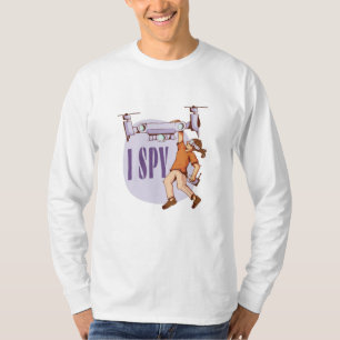 T-shirt J'espionne pour les pilotes de drones et les enfan