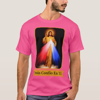 T-shirt Jess Confo En Ti Divine Mercy Langue Espagnole Cha
