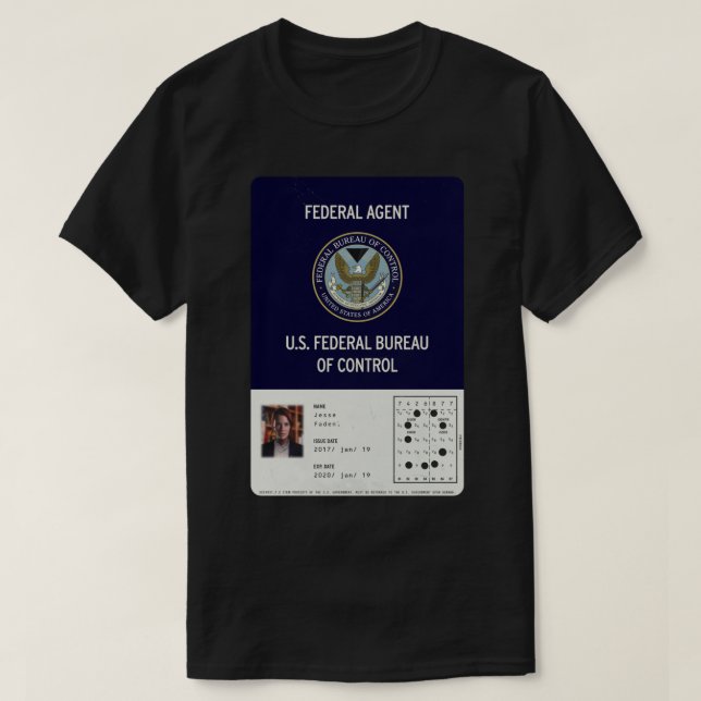 T-shirt Jesse Faden ID FBC - Sticker de contrôle.png (Design devant)