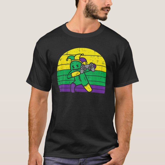T-shirt Jester Dab contrôleur de jeu Mardi Gras jeu vidéo (Devant)