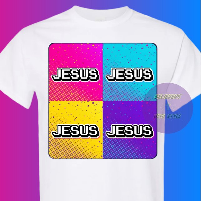 T-shirt JESUS - 4 Carrés  (Créateur téléchargé)