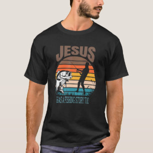 T-shirt Jésus a aussi une histoire de poisson Foi chrétien
