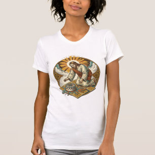 T-shirt Jésus a laissé tomber le gâteau d'anniversaire fac