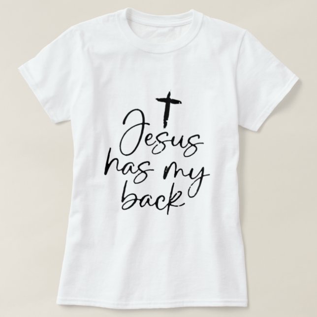 T-shirt jésus a mon dos (Design devant)