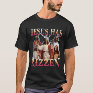 T-shirt Jésus A Rizzen Funny Mème Chrétien Novelty Jesu