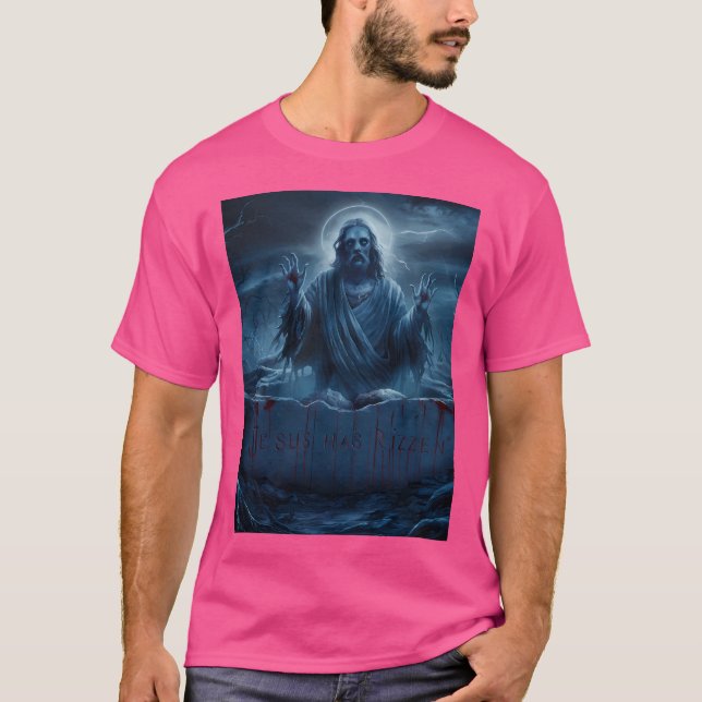T-shirt Jésus A Rizzen. Jesus Zombie Funny (Devant)