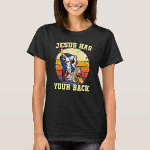 T-shirt Jésus A Ton Dos Bjj Brésilien Jiu Jitsu
