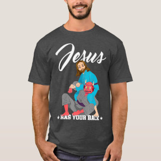 T-shirt Jésus A Ton Dos Jiu Jitsu Bjj Mixed martial art Lo