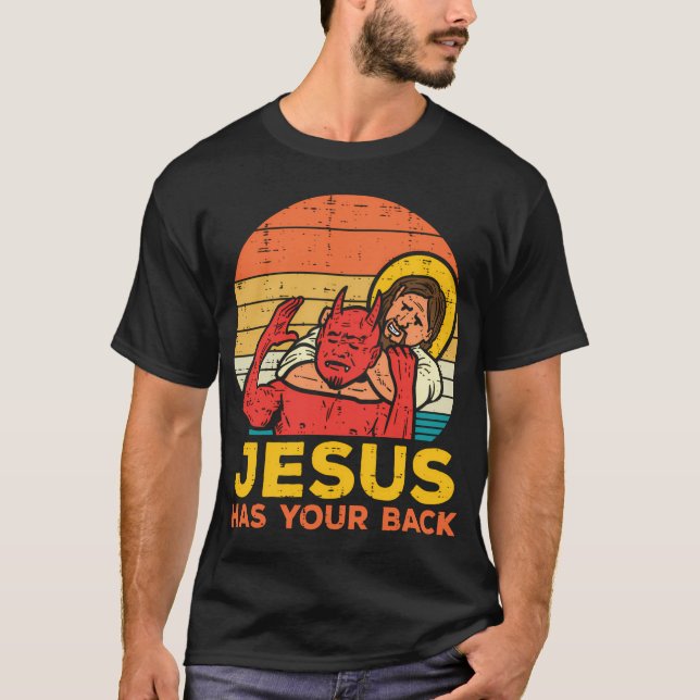 T-shirt Jésus A Ton Dos Jiu Jitsu Christian (Devant)