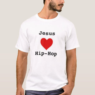 T-shirt Jésus aime le hip hop avec des éléments dessus de
