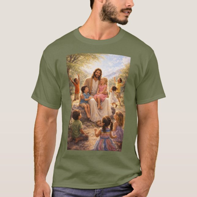 T-shirt Jésus aime les petits enfants (Devant)