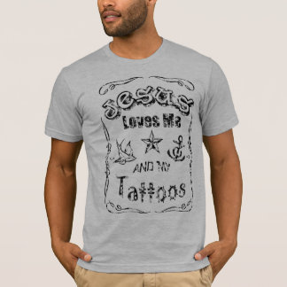 T-shirt Jésus aime moi et mes tatouages