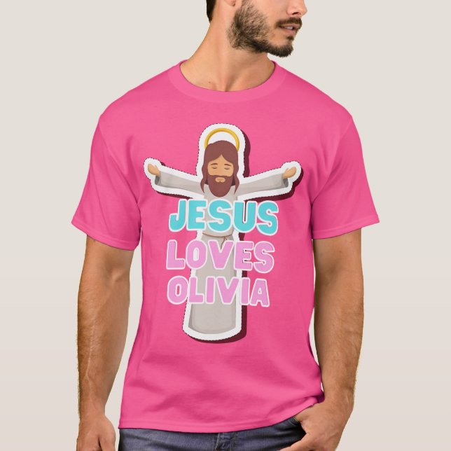 T-shirt Jésus aime Olivia (Devant)