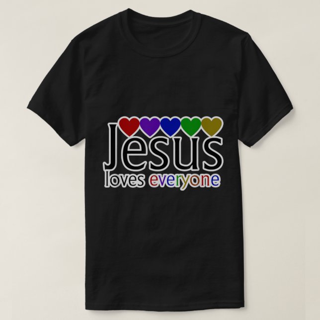 T-shirt Jésus aime tout le monde chemise Jésus vous aime (Design devant)