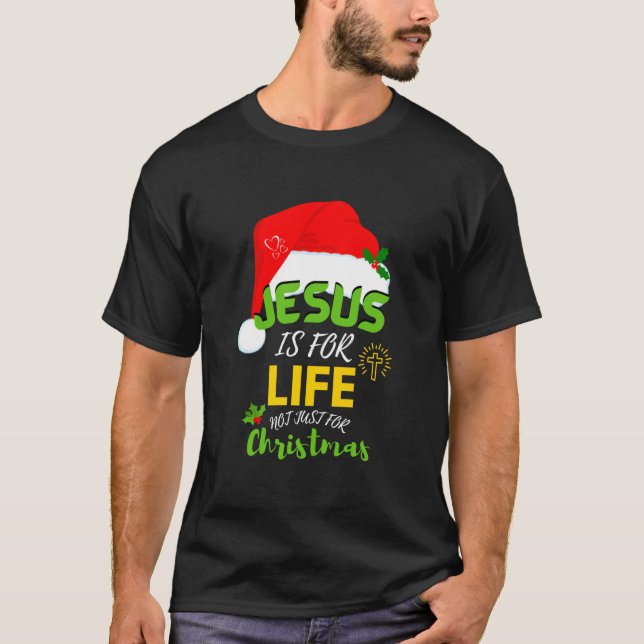 T-shirt JÉSUS AMUSANT EST POUR LA VIE, pas seulement pour  (Devant)