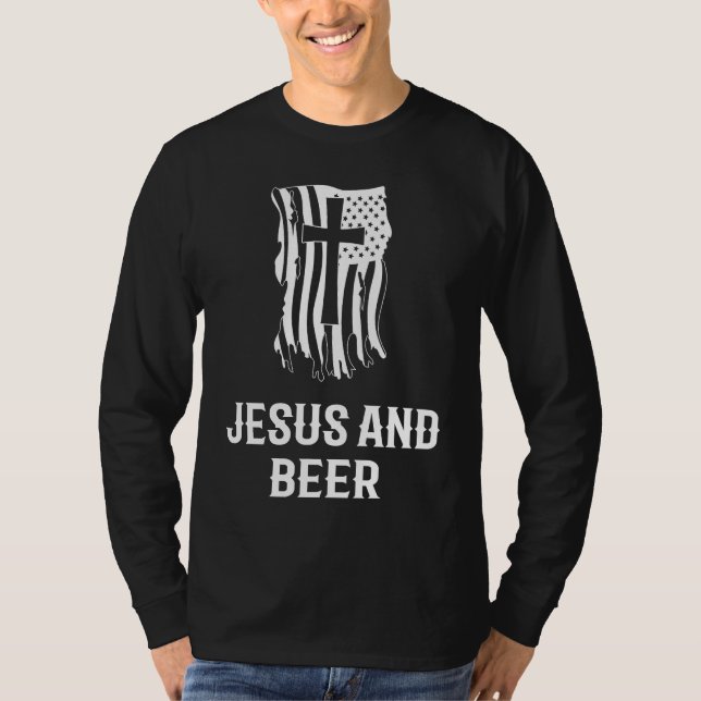 T-shirt Jesus and Beer Christian Beer Drink (Devant)