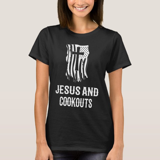 T-shirt Jesus and Cookouts Christian Cookouts (Devant)